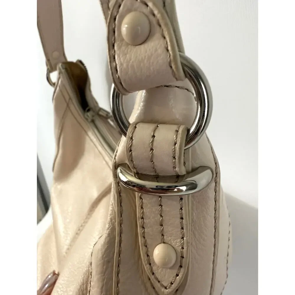 The Sak Mariposa Leather Hobo Shoulder Purse Neutral Chic Boho Bag Zipper - Picture 7 of 10